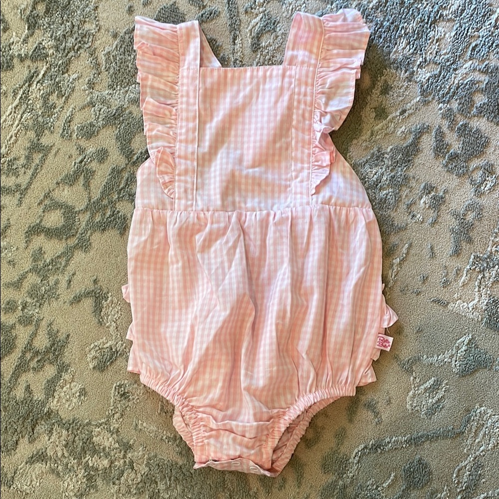 Ruffle Butts Pink Gingham One Piece